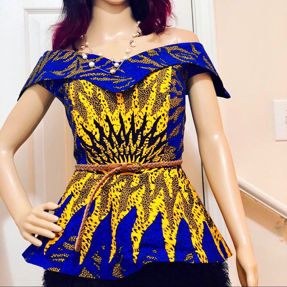 Ankara Off shoulders blouse/top